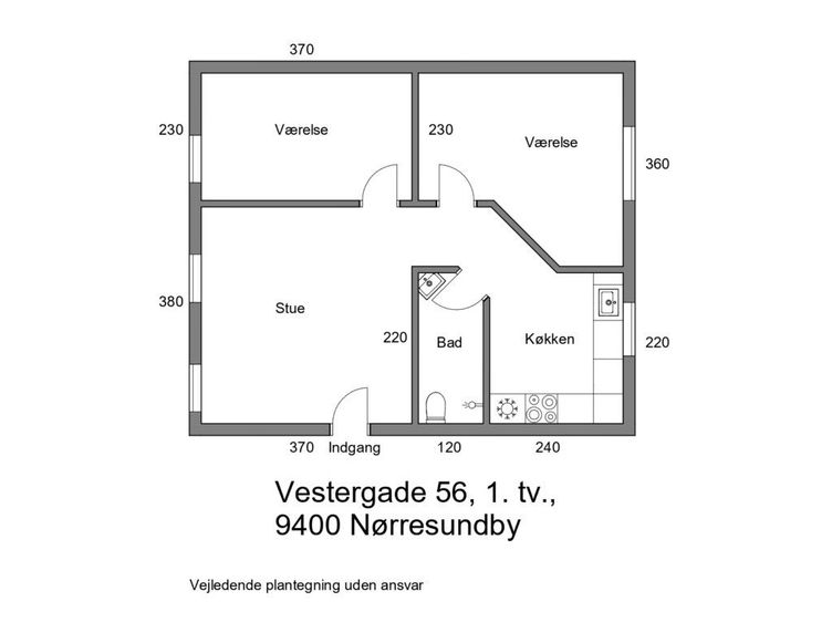 Vestergade 56 1.TV, 9400 Nørresundby - Vestergade 56 1.TV, 9400 Nørresundby, Nørresundby